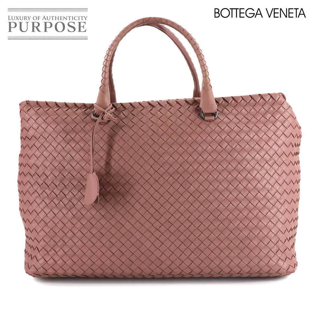 Bottega Veneta Intrecciato Boston Bag Leather Pink